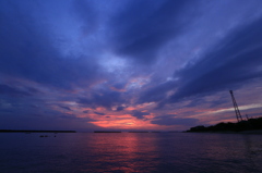 去る夕景
