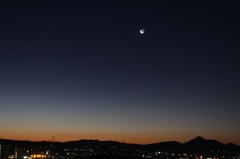 明けの三日月(^^)