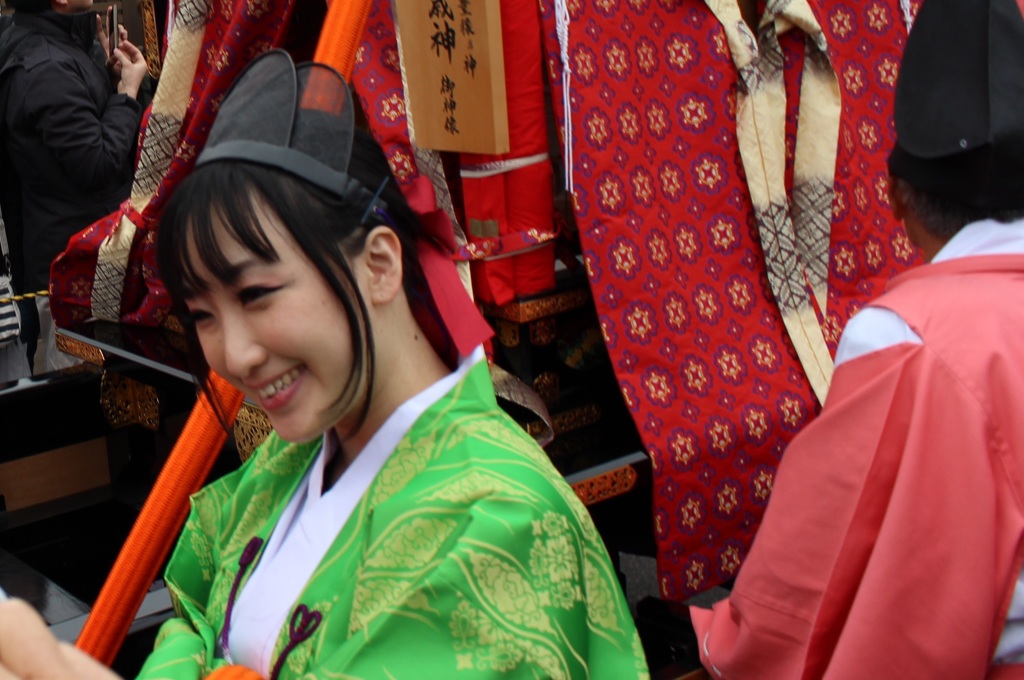 祭りの中で^ ^