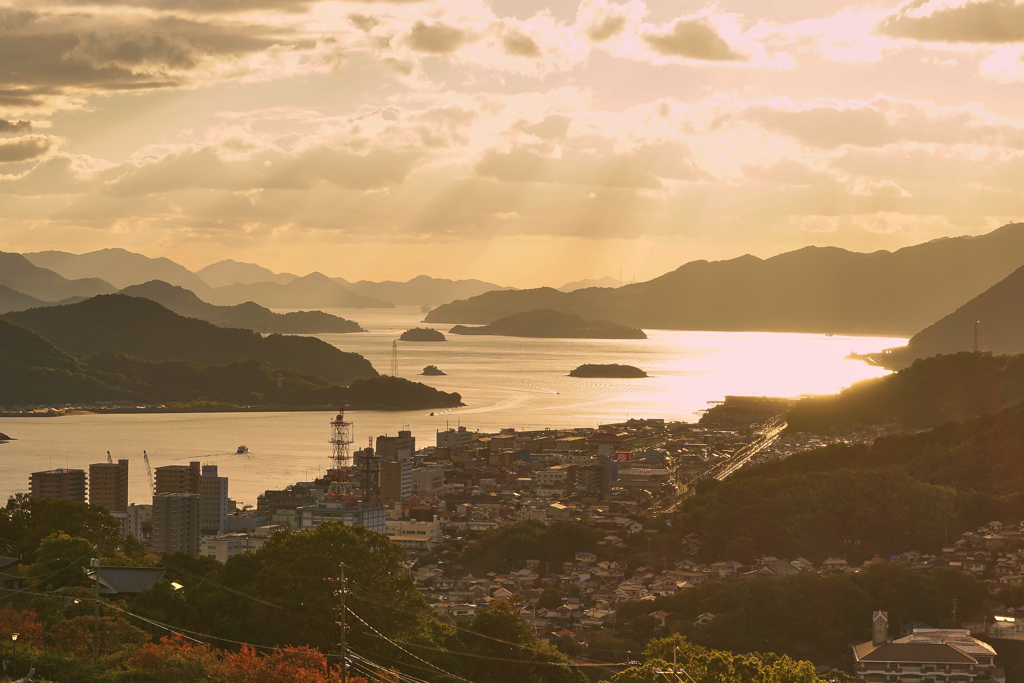 瀬戸内海の夕日