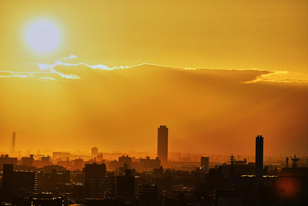 夕日