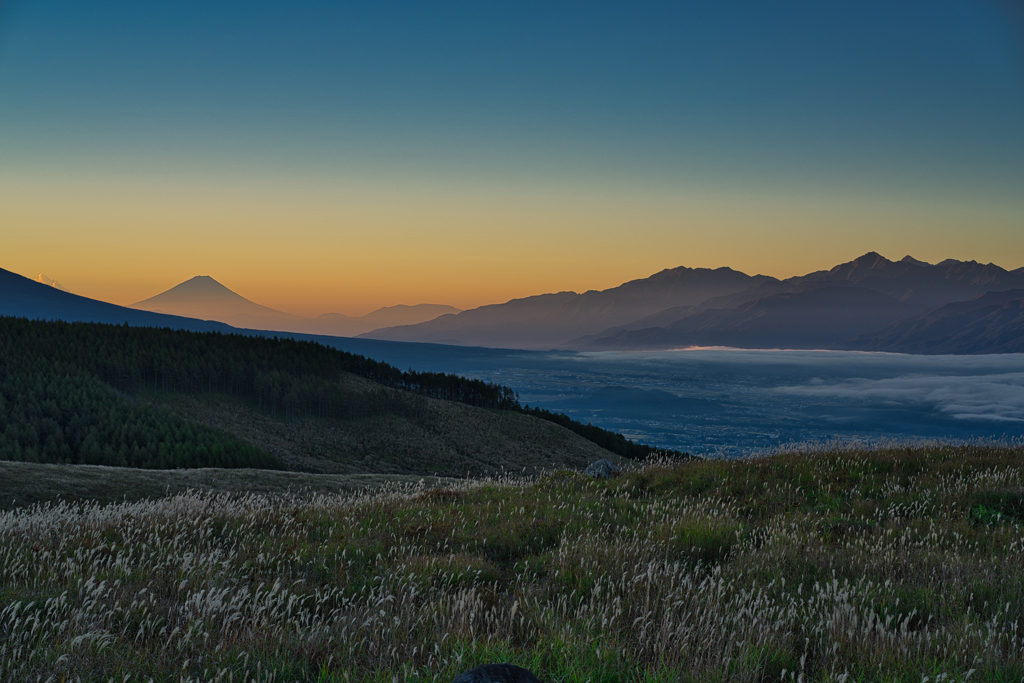 富士と南アルプス