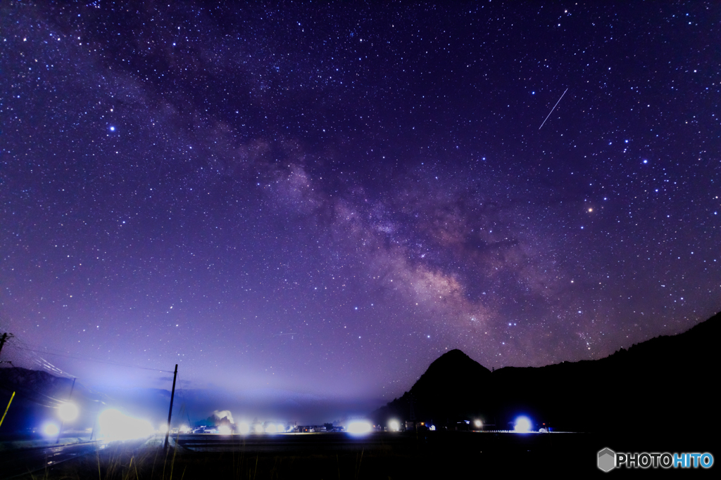 天の川と流れ星