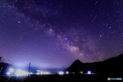 天の川と流れ星