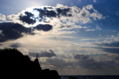 暮れなずむ海岸
