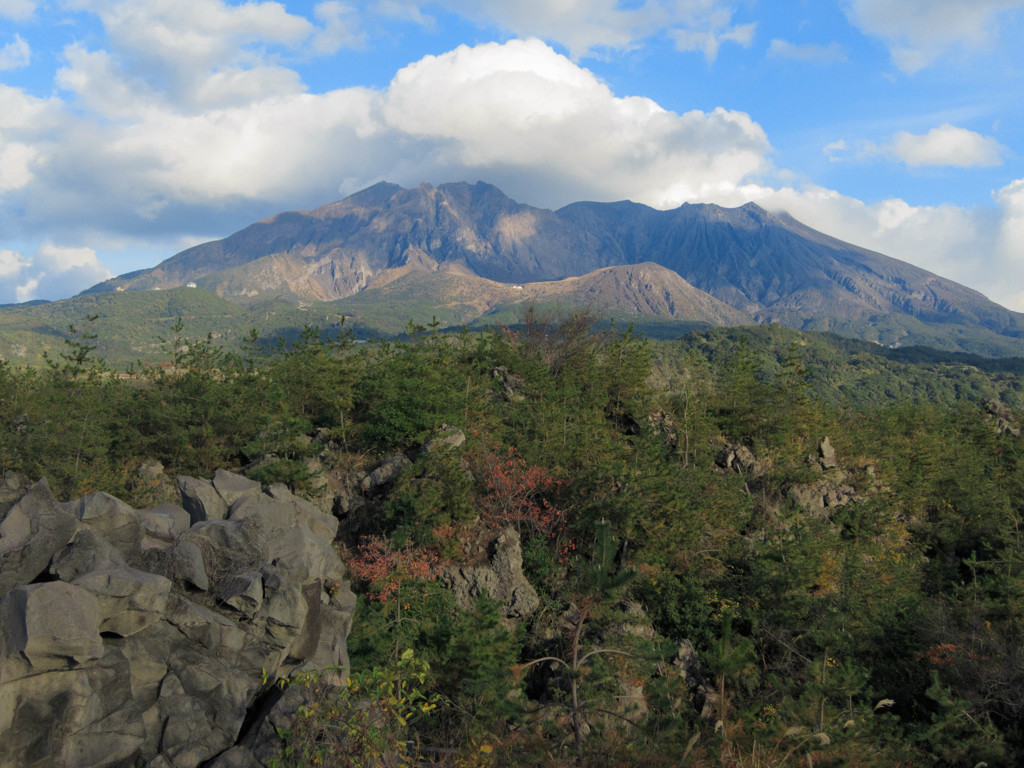初冬の桜島