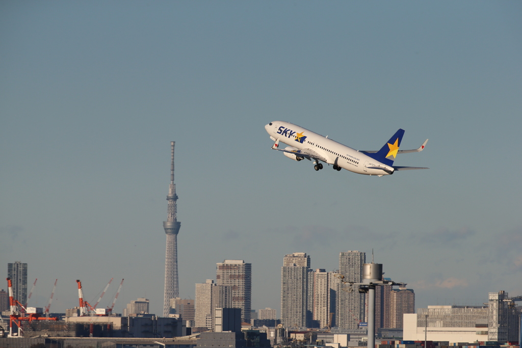 東京の空を