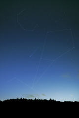 うしかい座・かんむり座とレモン彗星 うしかい座・かんむり座とレモン彗星