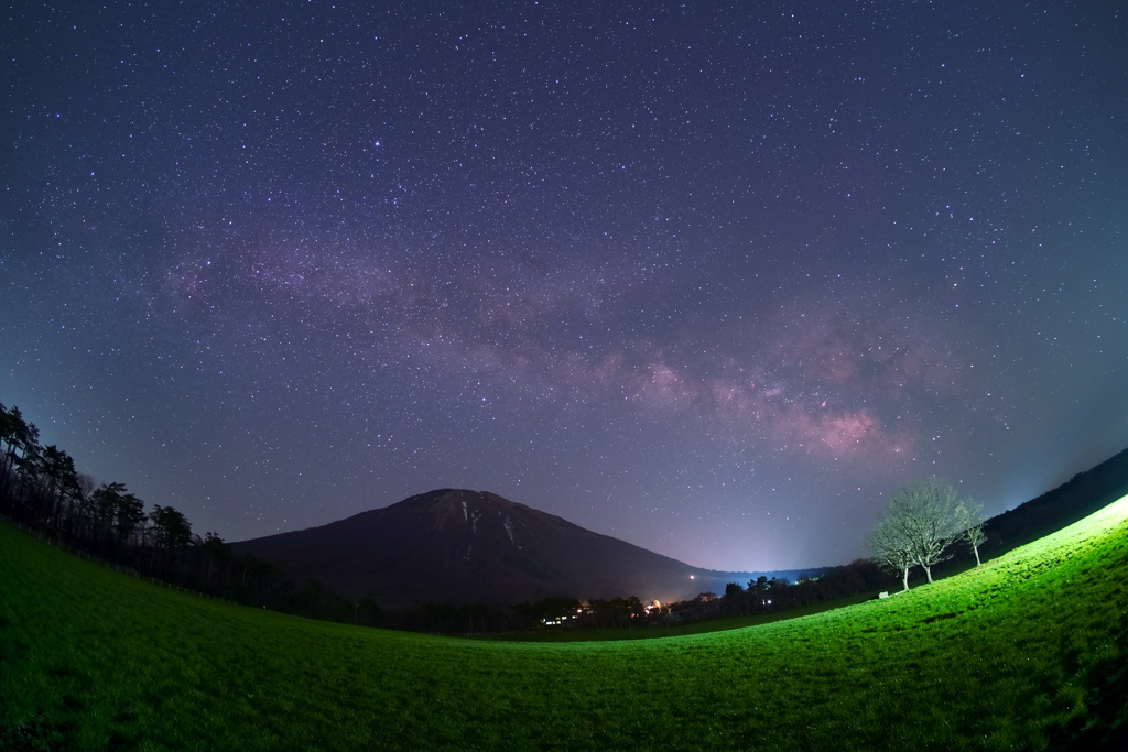大山まきばに昇る天の川