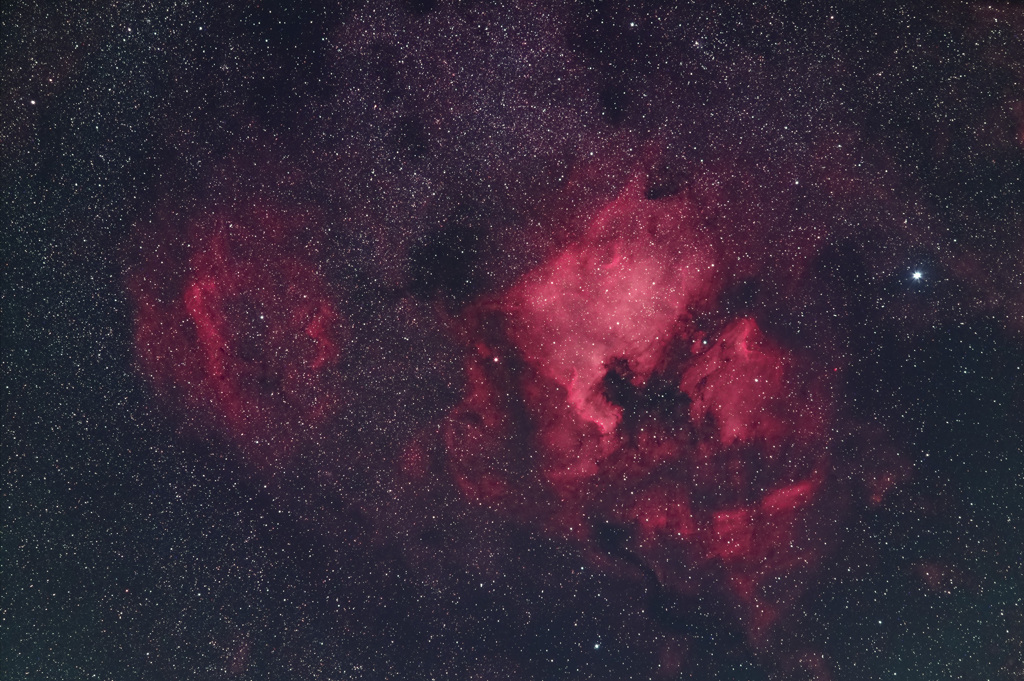 北アメリカ星雲付近