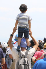 航空祭の親子