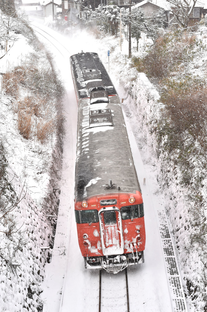 雪の山陰本線