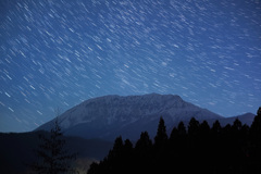 大山南壁星景色