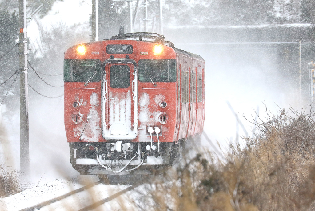 雪の山陰本線