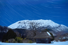 月夜の奥大山の里