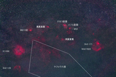 ケフェウス座周辺の星雲星団