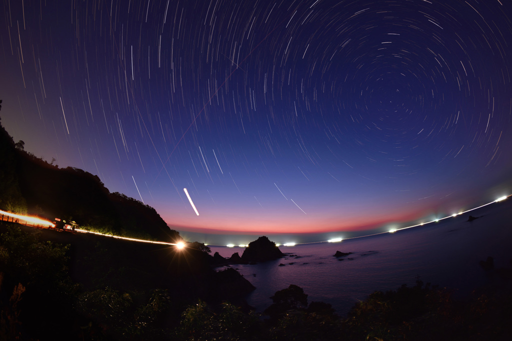 黄昏の浦富海岸