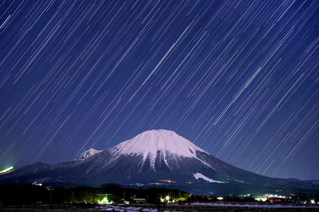大山星景色