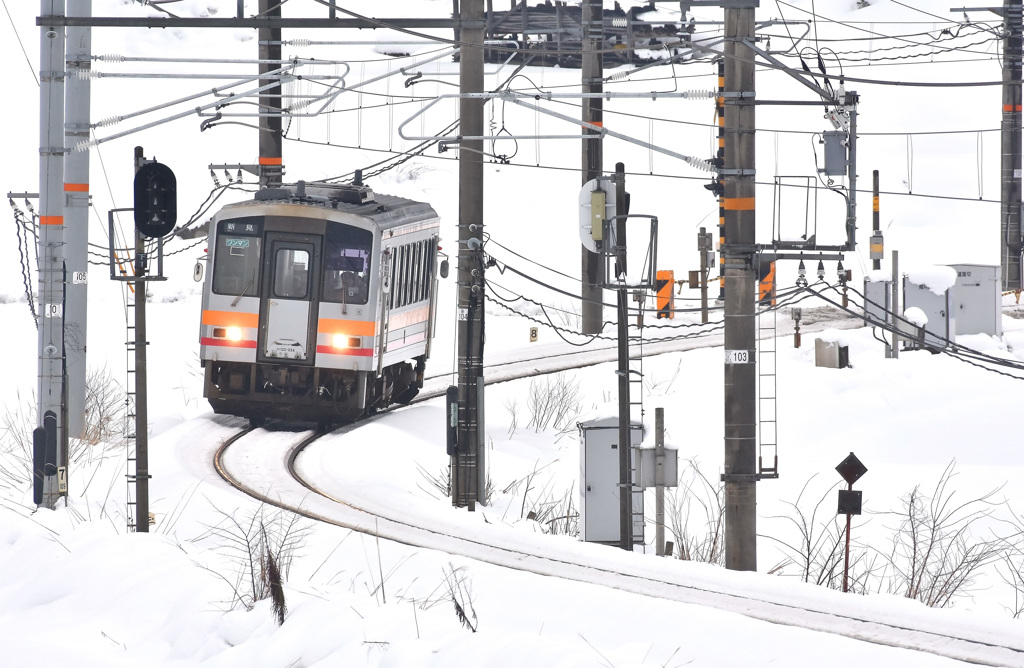 2016.1.21雪の伯備線
