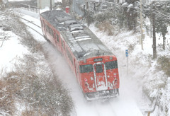 雪の山陰本線