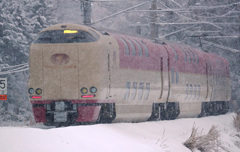 雪のサンライズ出雲