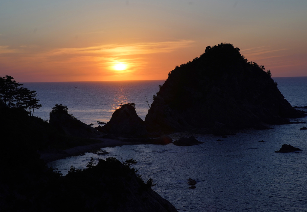 夕日の浦富海岸