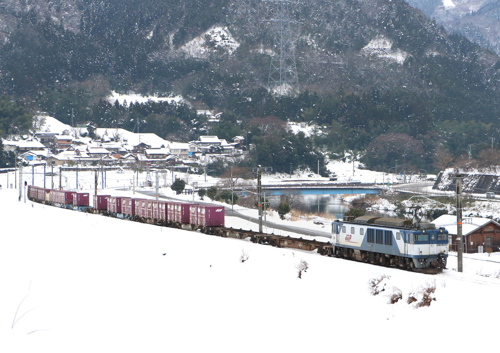 2016.1.21雪の伯備線