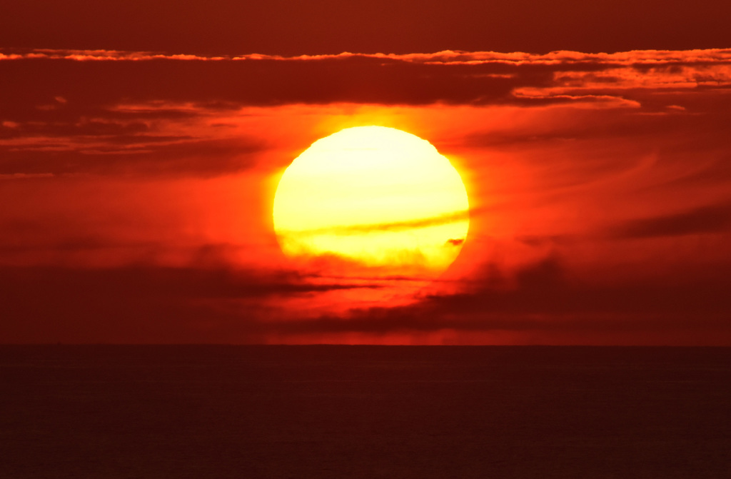 砂丘夕日