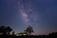 大山まきばに昇る天の川