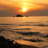賀露海岸夕暮れ