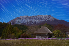 月夜の晩秋奥大山