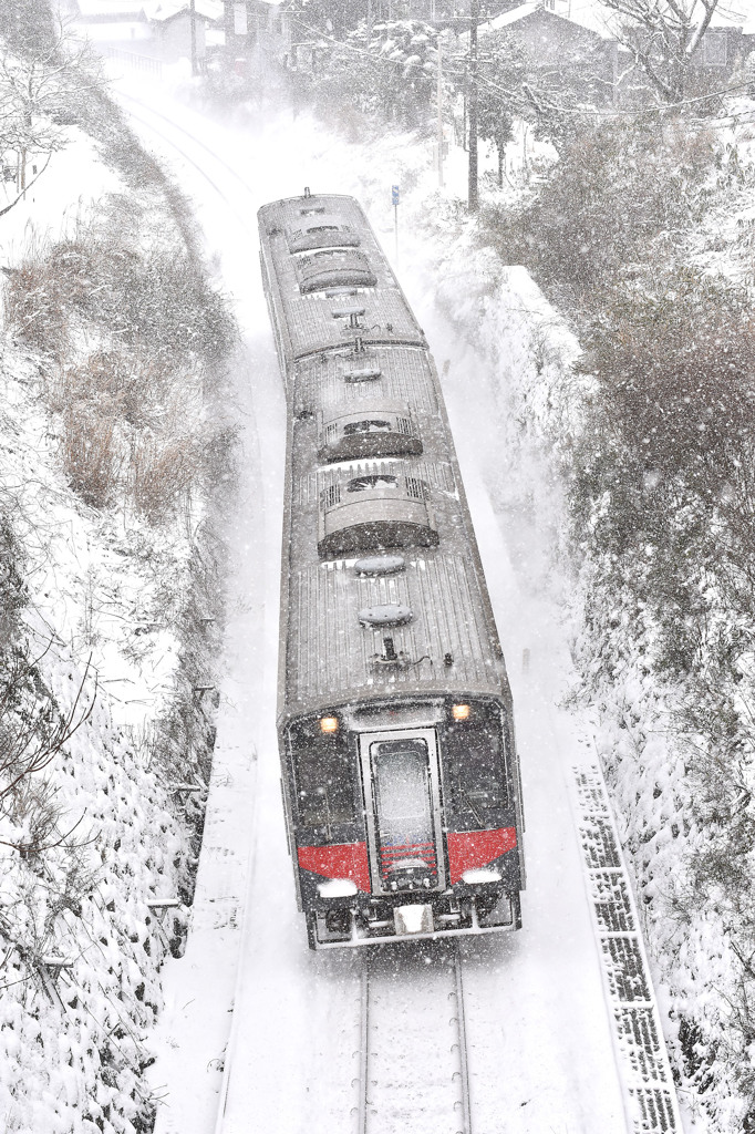 雪の山陰本線