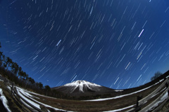 月夜の大山牧場