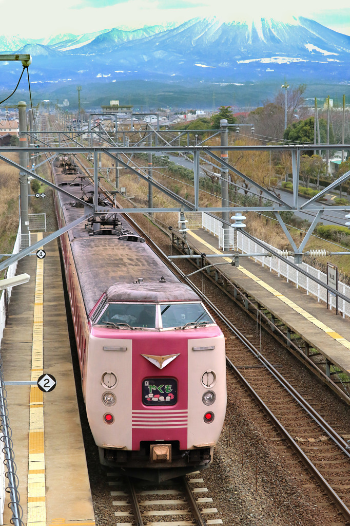 伯耆大山と東山公園駅