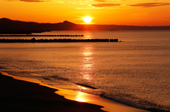 夕陽の日本海