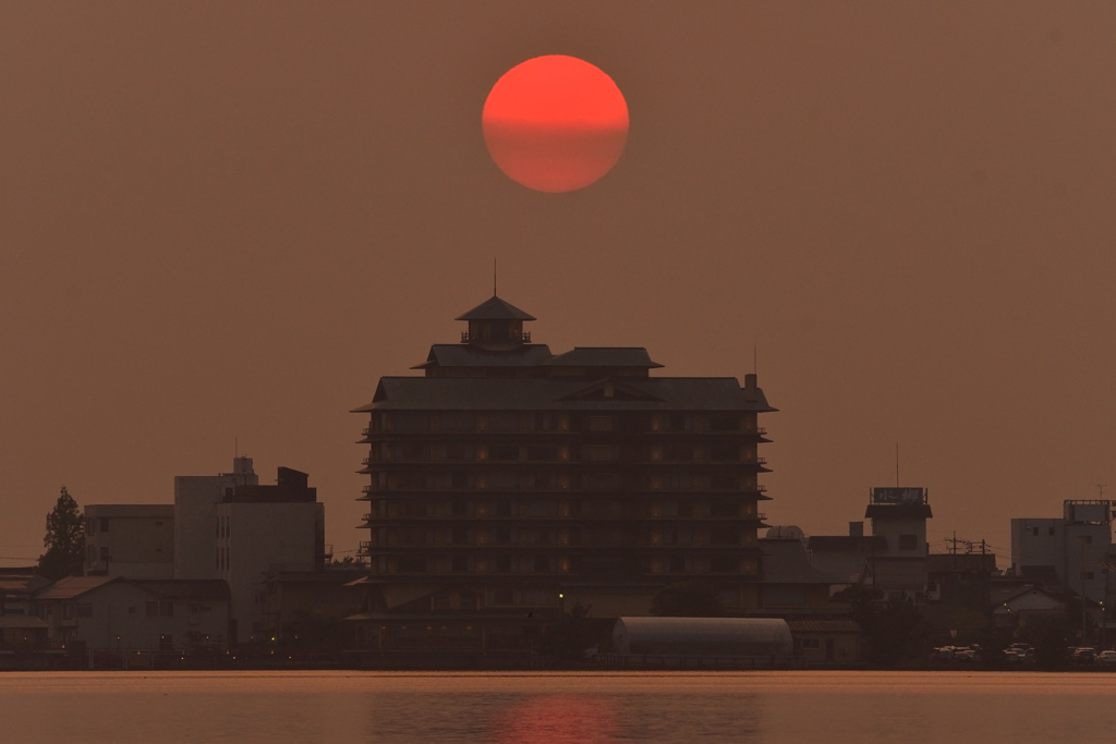 東郷湖夕暮れ