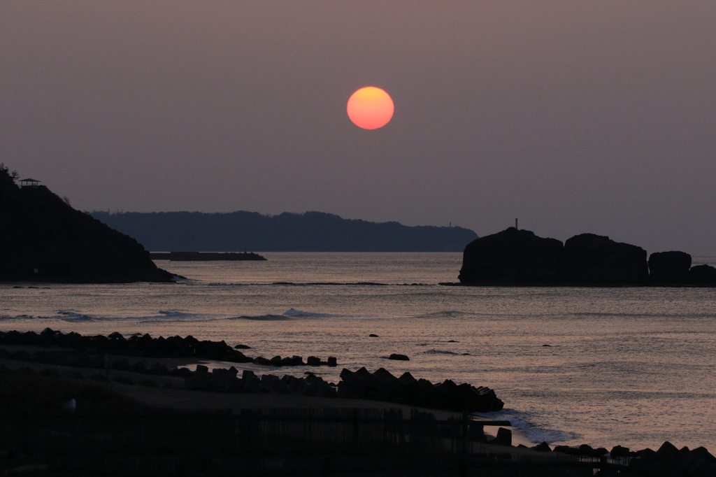 白兎海岸夕暮れ