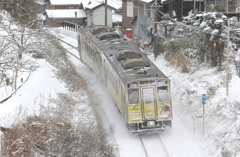 雪の山陰本線