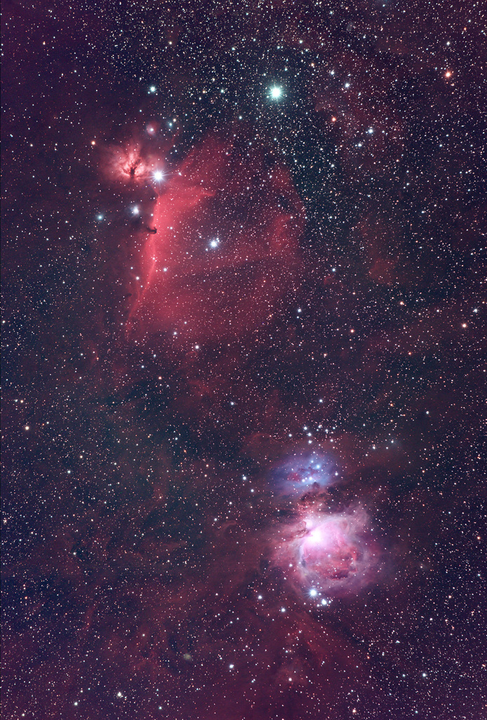 馬頭星雲とオリオン大星雲