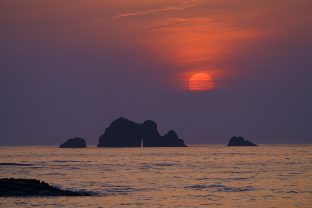 夕陽の日本海