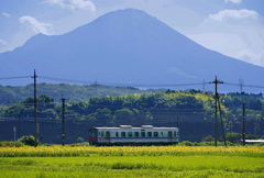 大山と伯備線