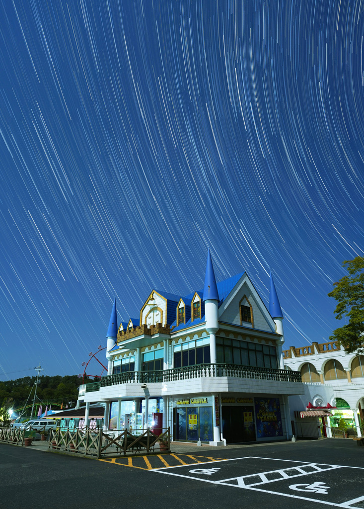 蒜山高原センターに沈む夏の大三角