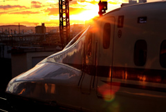 夕暮れの岡山駅