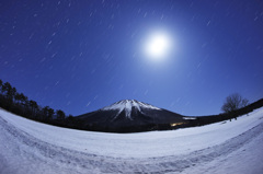 月夜の大山まきば