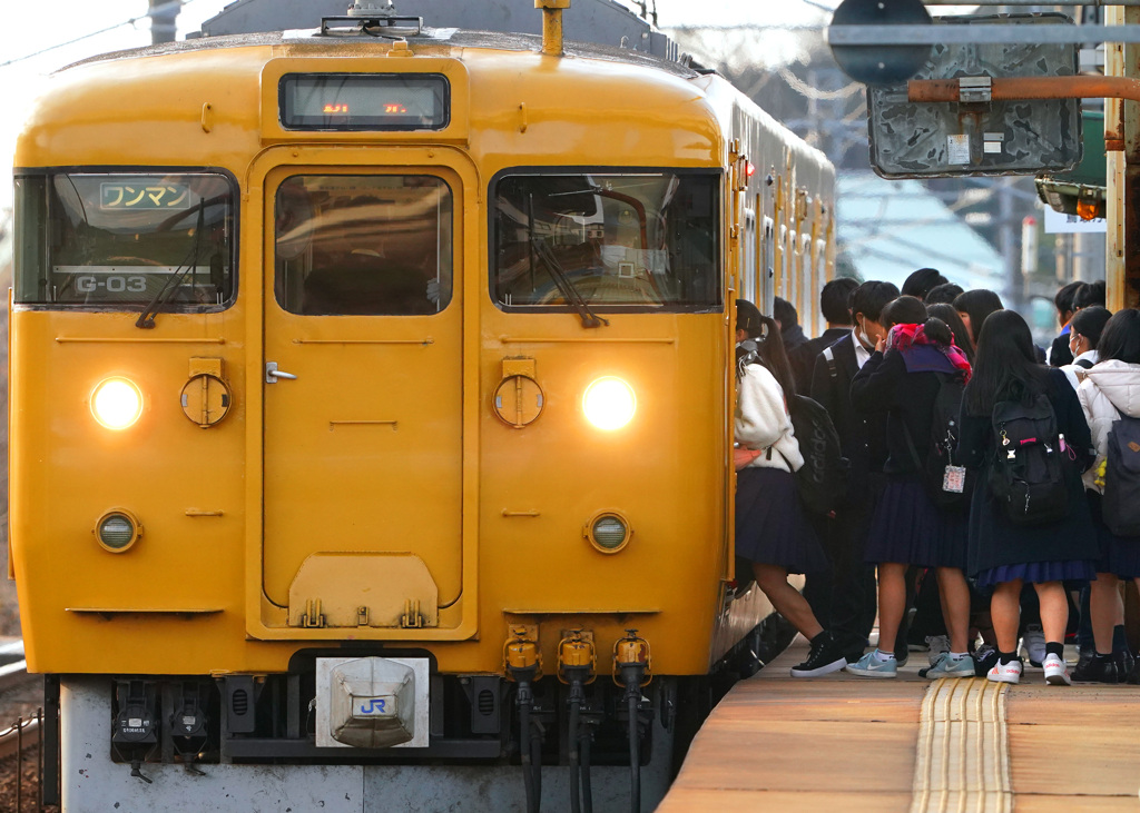 帰宅列車の混雑