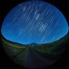 大山に昇る冬の星座