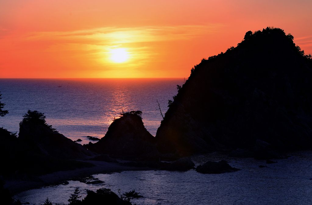 夕日の浦富海岸