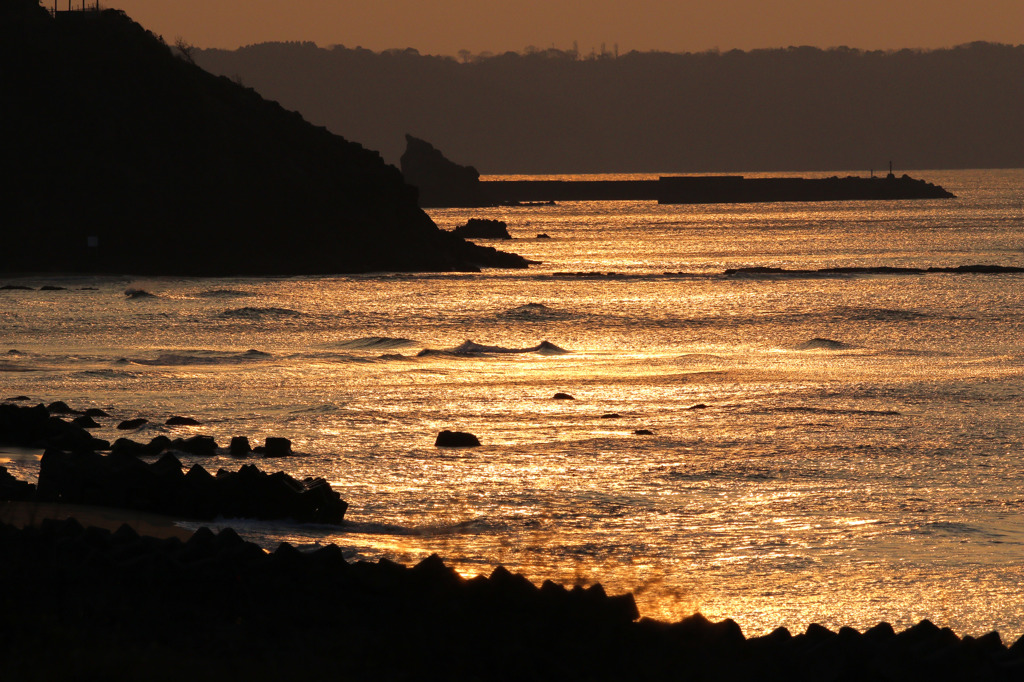 白兎海岸夕暮れ