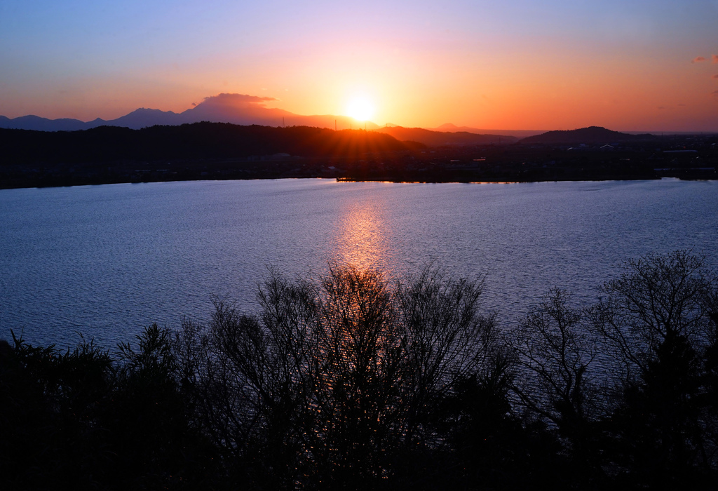 東郷湖夕暮れ