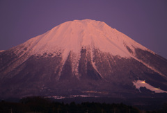 夕照の大山